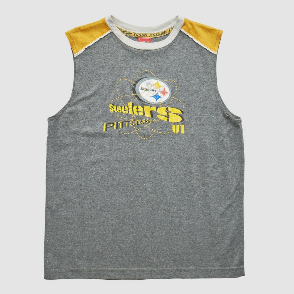 Pittsburgh Steelers NFL 2000s Pullover Tank Heather Gray Vintage