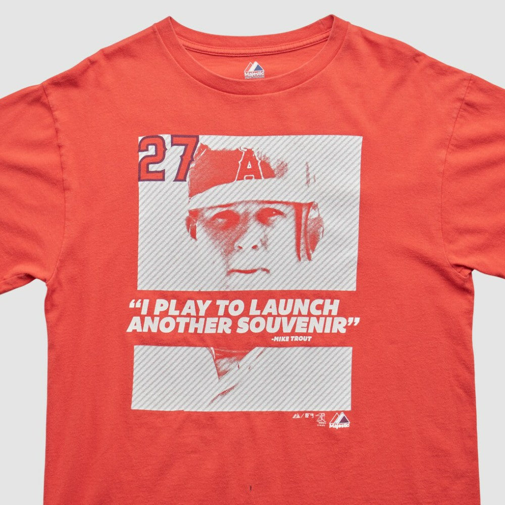 Los Angeles Angels Majestic 2000s T-Shirt - Red - M by Fanatics Real Vintage T-shirts