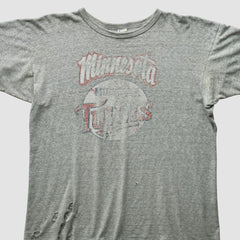Minnesota Twins 80s T-Shirt - Heather Gray - L by Fanatics Real Vintage T-shirts