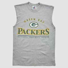 Green Bay Packers Logo Athletic 2000s Tank Heather Gray Vintage