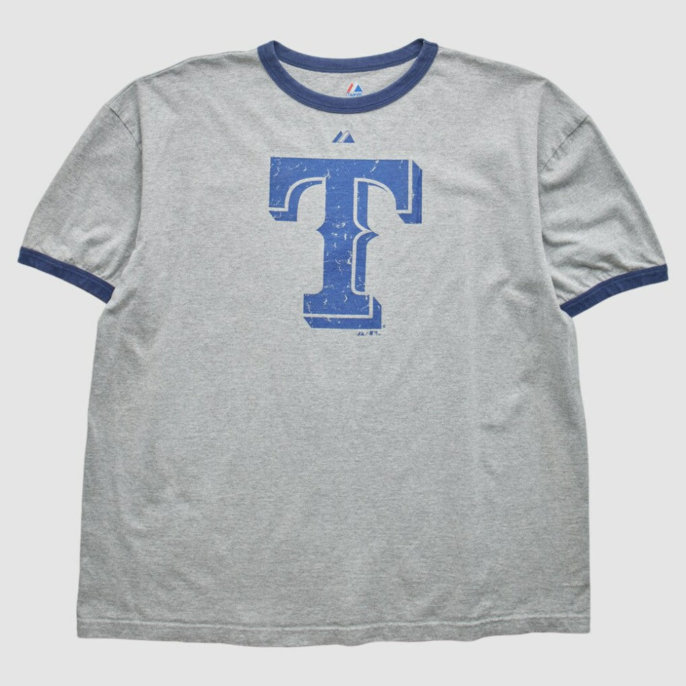Texas Rangers Majestic 2010 T-Shirt - Heather Gray - 2XL by Fanatics Real Vintage T-shirts