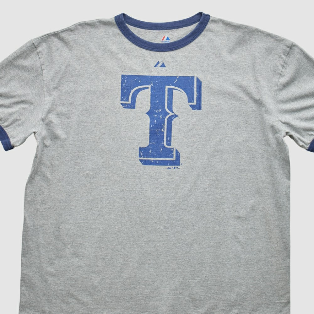 Texas Rangers Majestic 2010 T-Shirt - Heather Gray - 2XL by Fanatics Real Vintage T-shirts