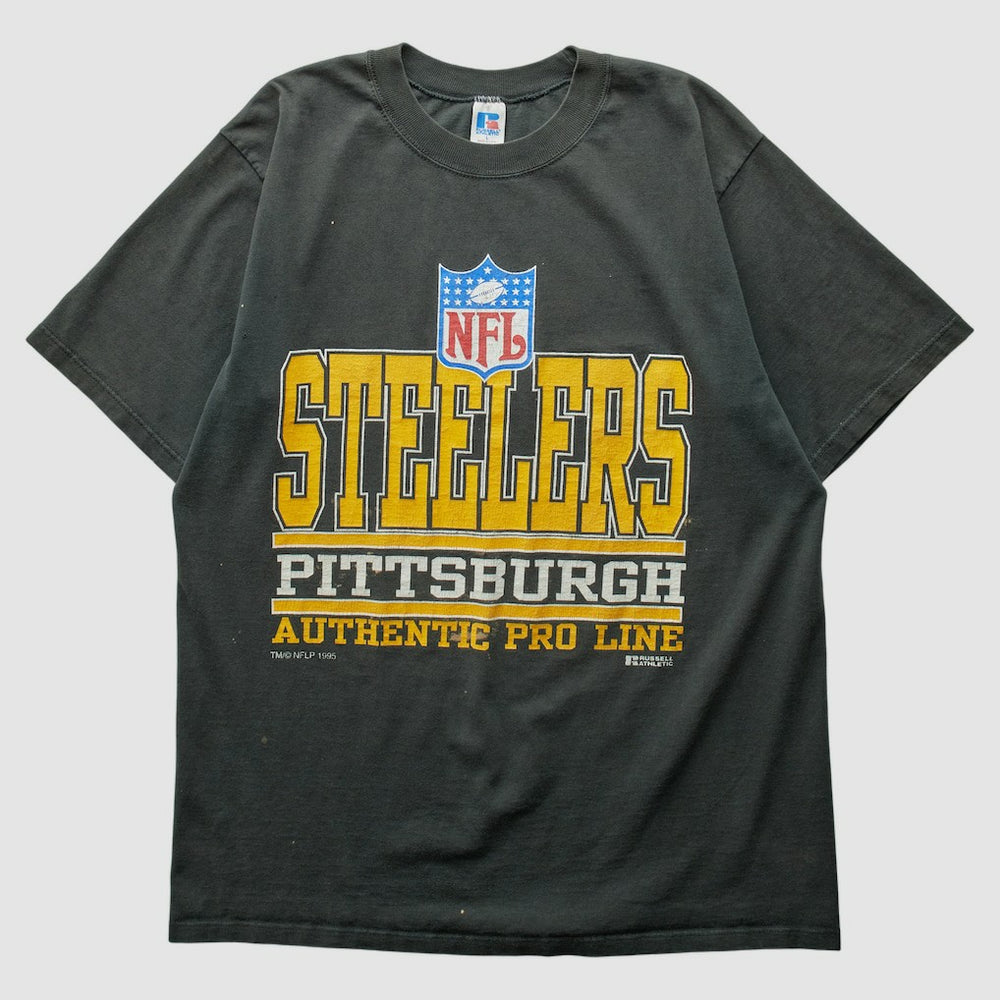 Pittsburgh Steelers Russell 1995 T-Shirt Black Vintage
