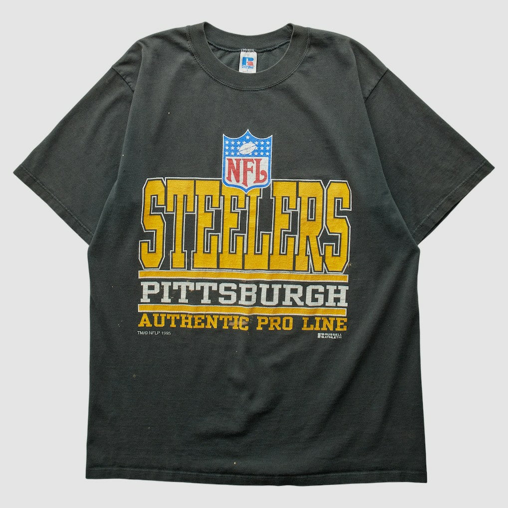 Pittsburgh Steelers Russell 1995 T-Shirt Black Vintage