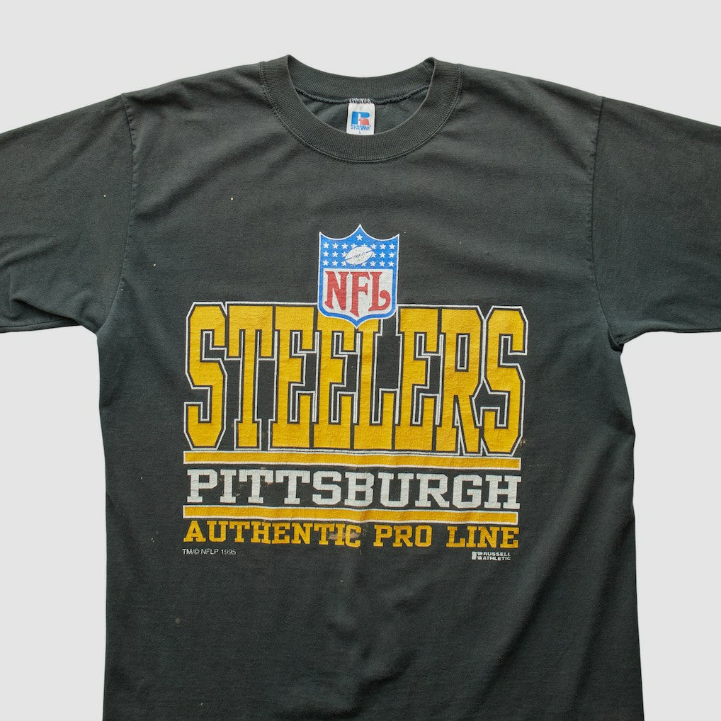 Pittsburgh Steelers Russell 1995 T-Shirt Black Vintage