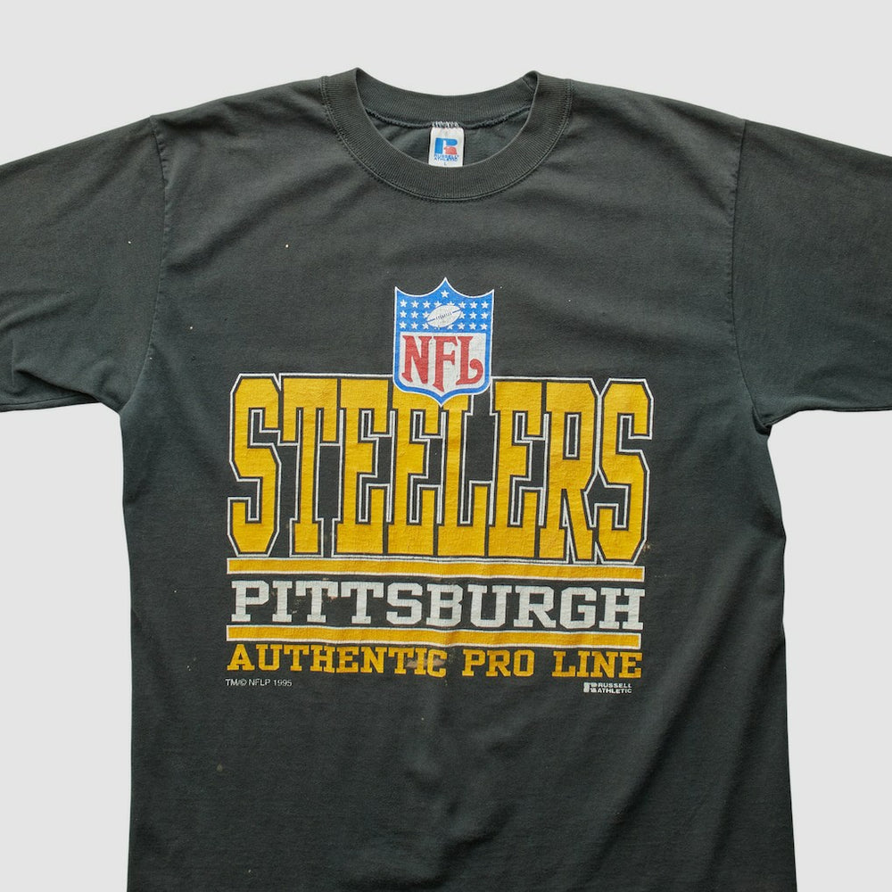 Pittsburgh Steelers Russell 1995 T-Shirt Black Vintage