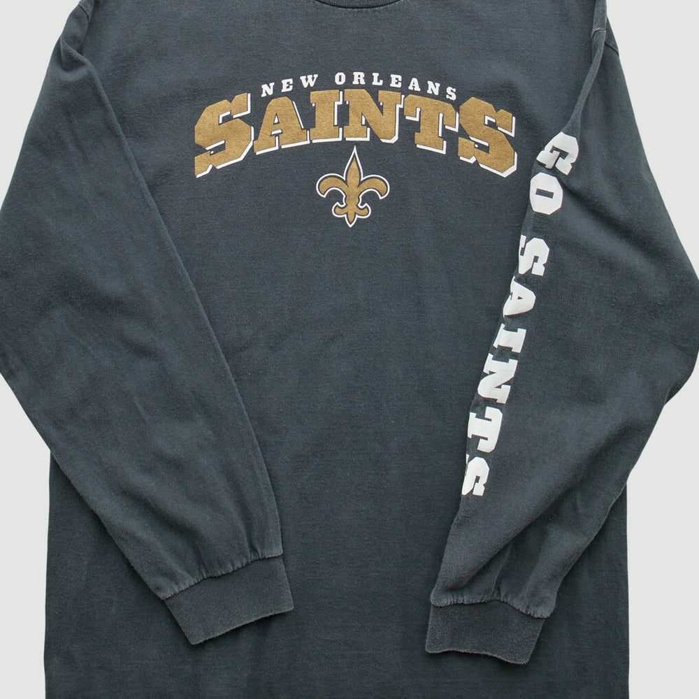 New Orleans Saints NFL 2000s Long Sleeve T-Shirt Black Vintage