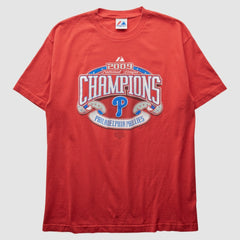 Philadelphia Phillies Majestic 2009 T-Shirt - Red - M by Fanatics Real Vintage T-shirts
