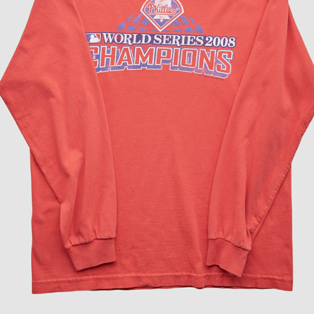Philadelphia Phillies 2008 Long Sleeve T-Shirt - Red - S by Fanatics Real Vintage T-shirts