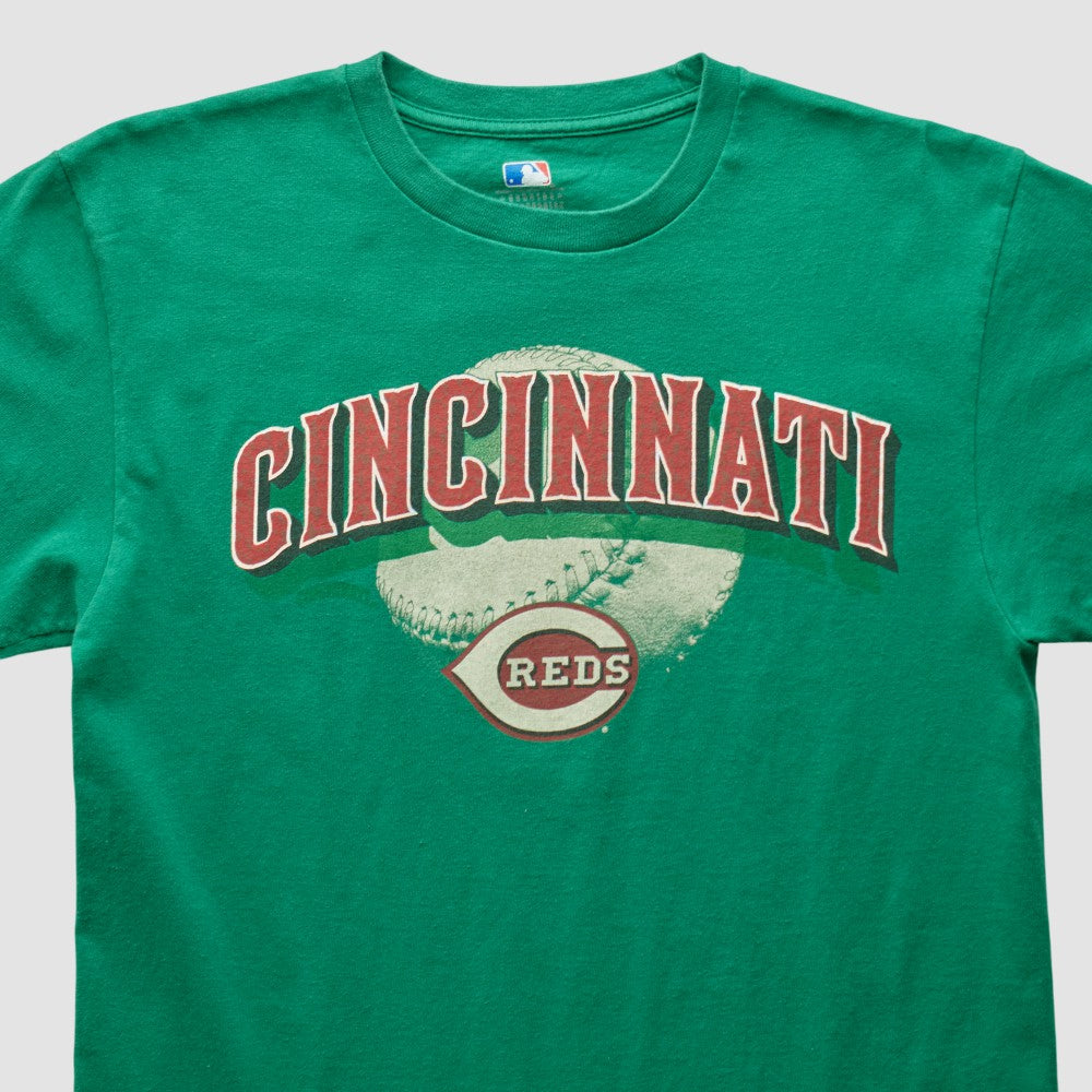 Cincinnati Reds 2000s T-Shirt - Green - S by Fanatics Real Vintage T-shirts