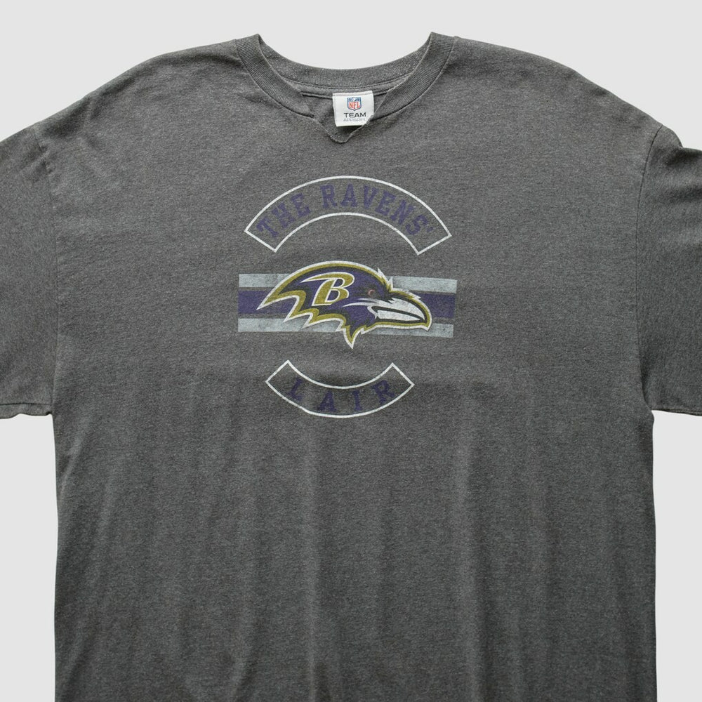 Baltimore Ravens NFL 2010s Long Sleeve T-Shirt Dark Heather Gray Vintage