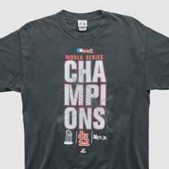 St. Louis Cardinals Majestic 2011 T-Shirt - Charcoal - M by Fanatics Real Vintage T-shirts