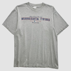 Minnesota Twins Majestic 2002 T-Shirt - Heather Gray - M by Fanatics Real Vintage T-shirts