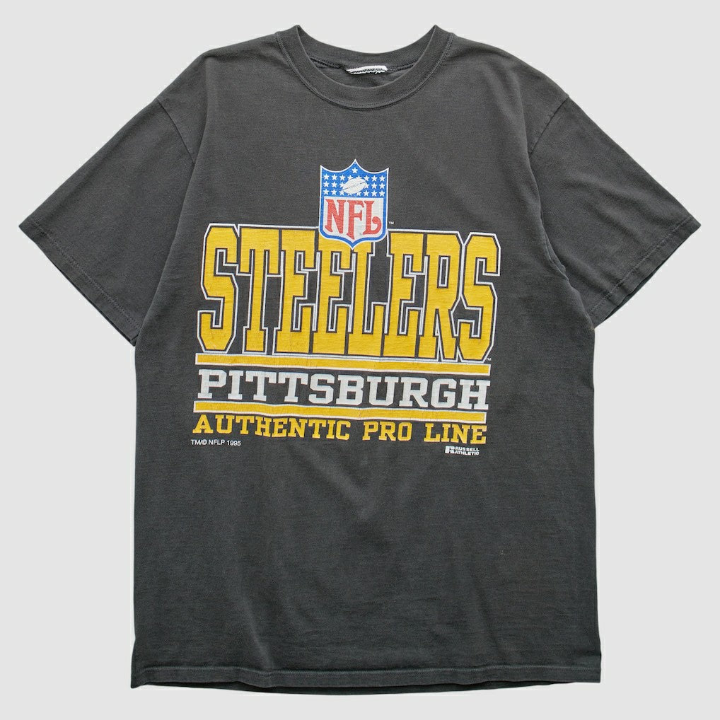Pittsburgh Steelers Russell 1995 Pullover T-Shirt Black Vintage