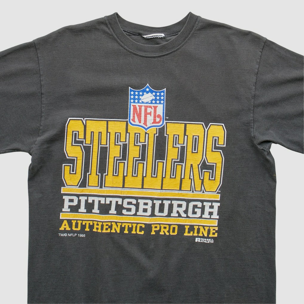Pittsburgh Steelers Russell 1995 Pullover T-Shirt Black Vintage