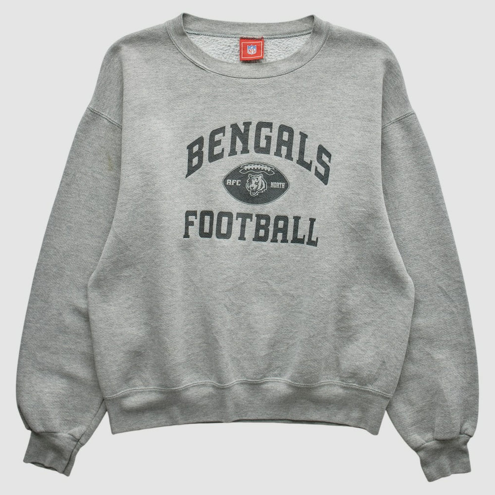 Cincinnati Bengals NFL 2000s Pullover Sweatshirt Heather Gray Vintage