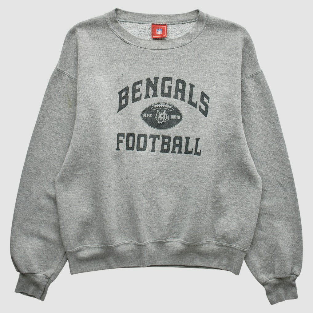 Cincinnati Bengals NFL 2000s Pullover Sweatshirt Heather Gray Vintage