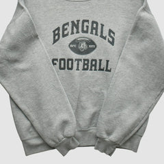 Cincinnati Bengals NFL 2000s Pullover Sweatshirt Heather Gray Vintage