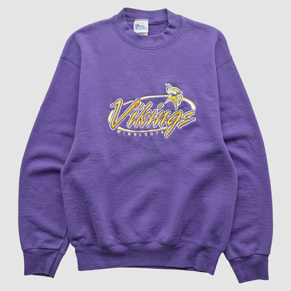 Minnesota Vikings Pro Player 90s Pullover Sweatshirt Purple Vintage