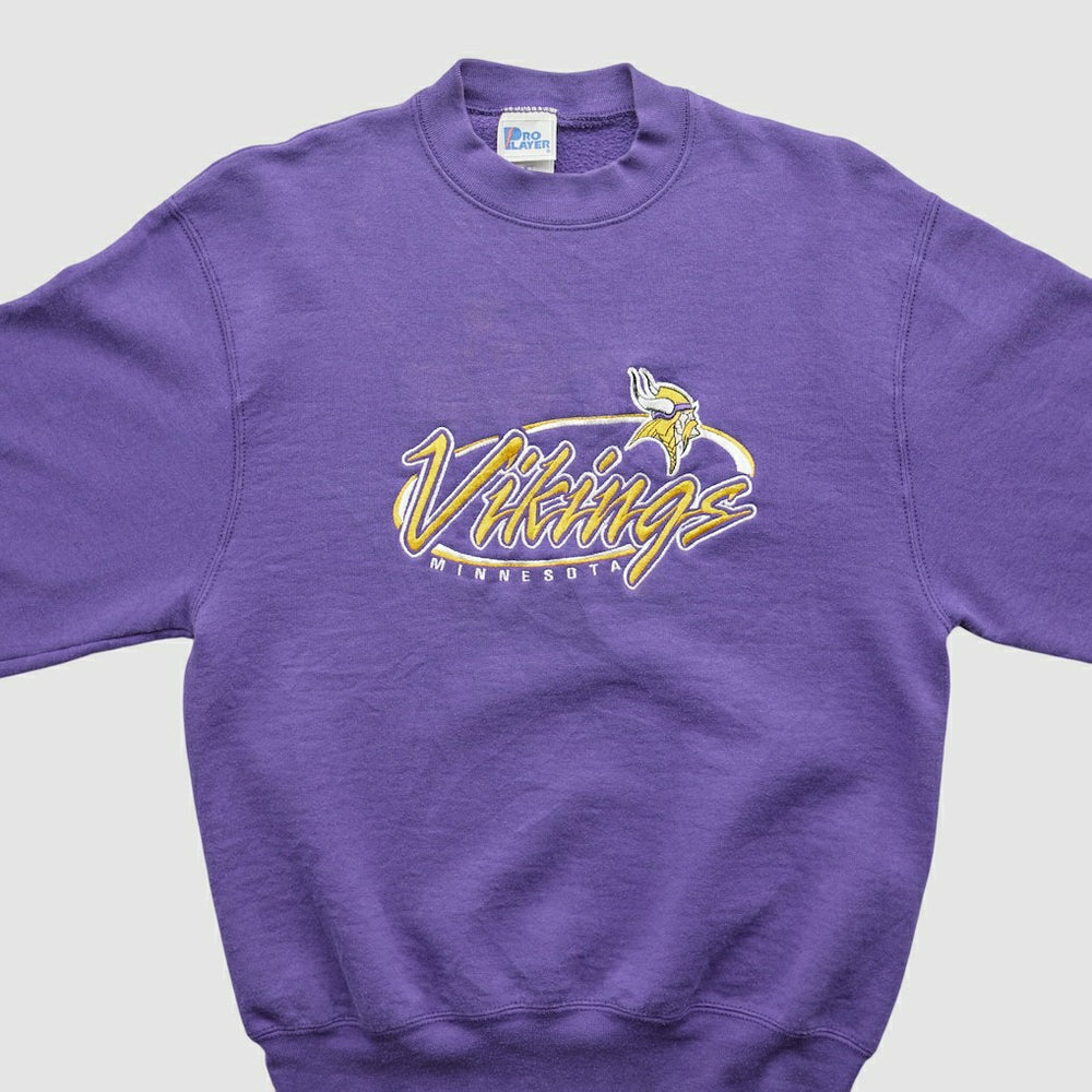 Minnesota Vikings Pro Player 90s Pullover Sweatshirt Purple Vintage