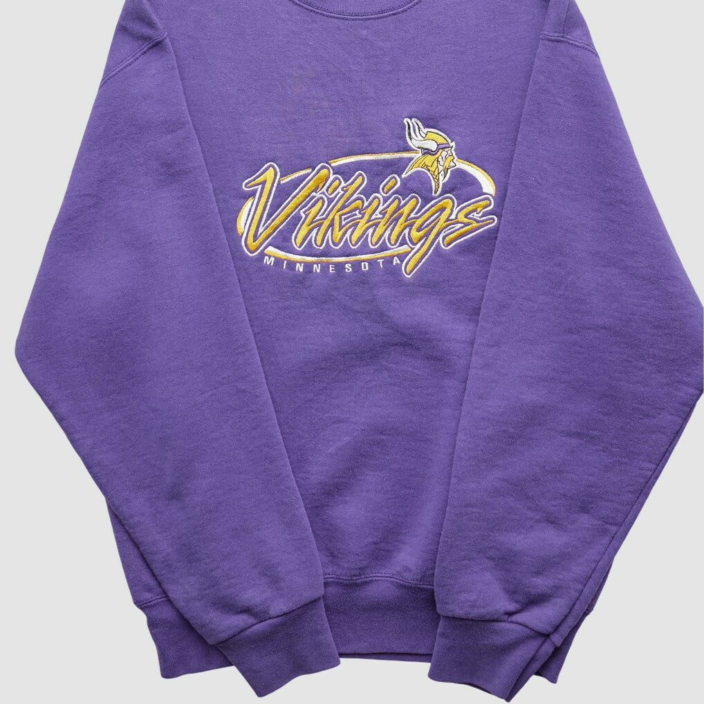 Minnesota Vikings Pro Player 90s Pullover Sweatshirt Purple Vintage