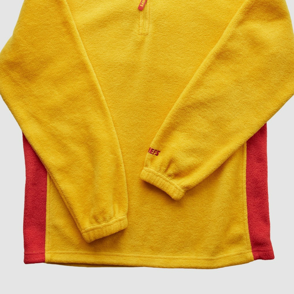 Kansas City Chiefs NFL 2000s 1/4 Zip Sweatshirt Yellow Vintage