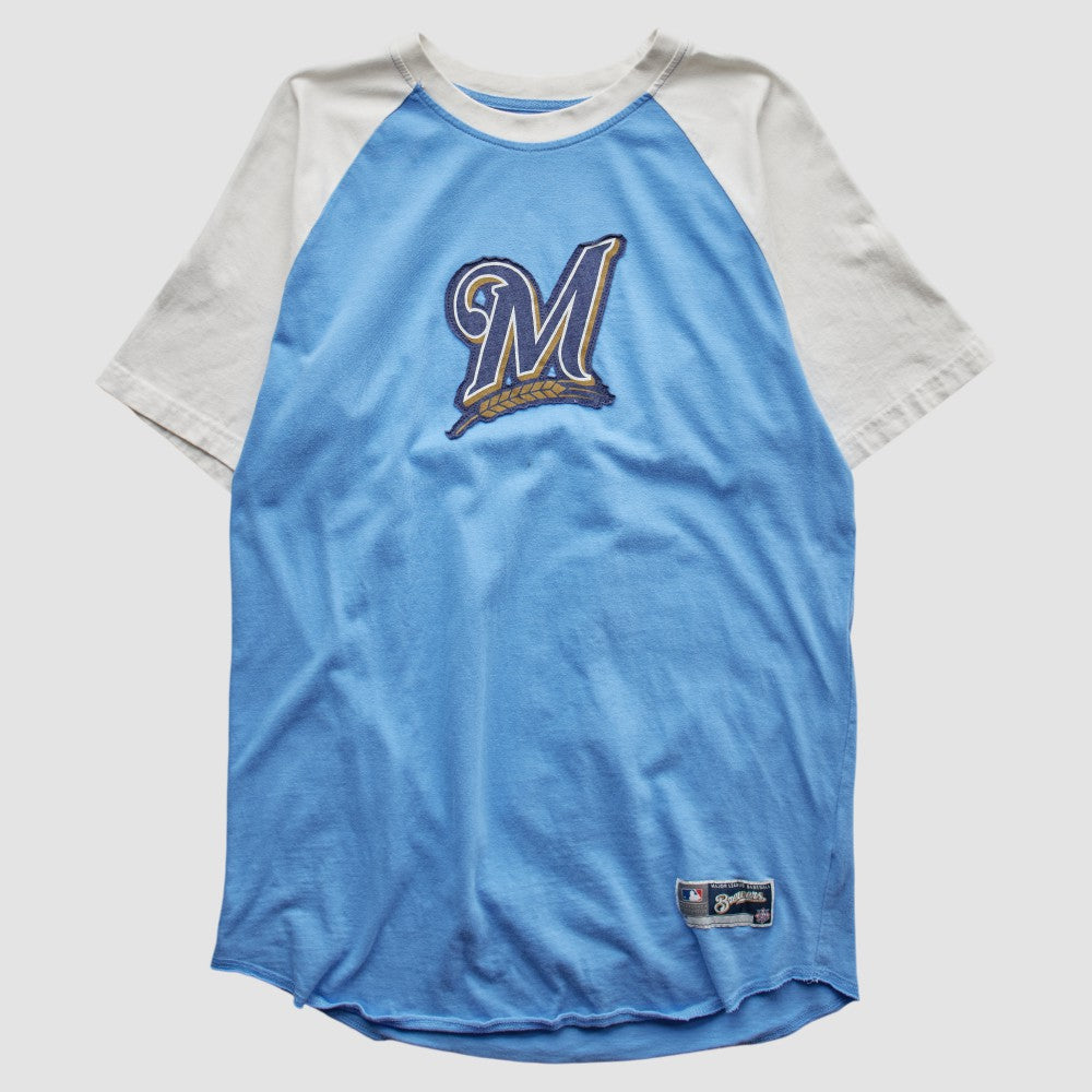 Milwaukee Brewers 2000s T-Shirt - Light Blue - M by Fanatics Real Vintage T-shirts