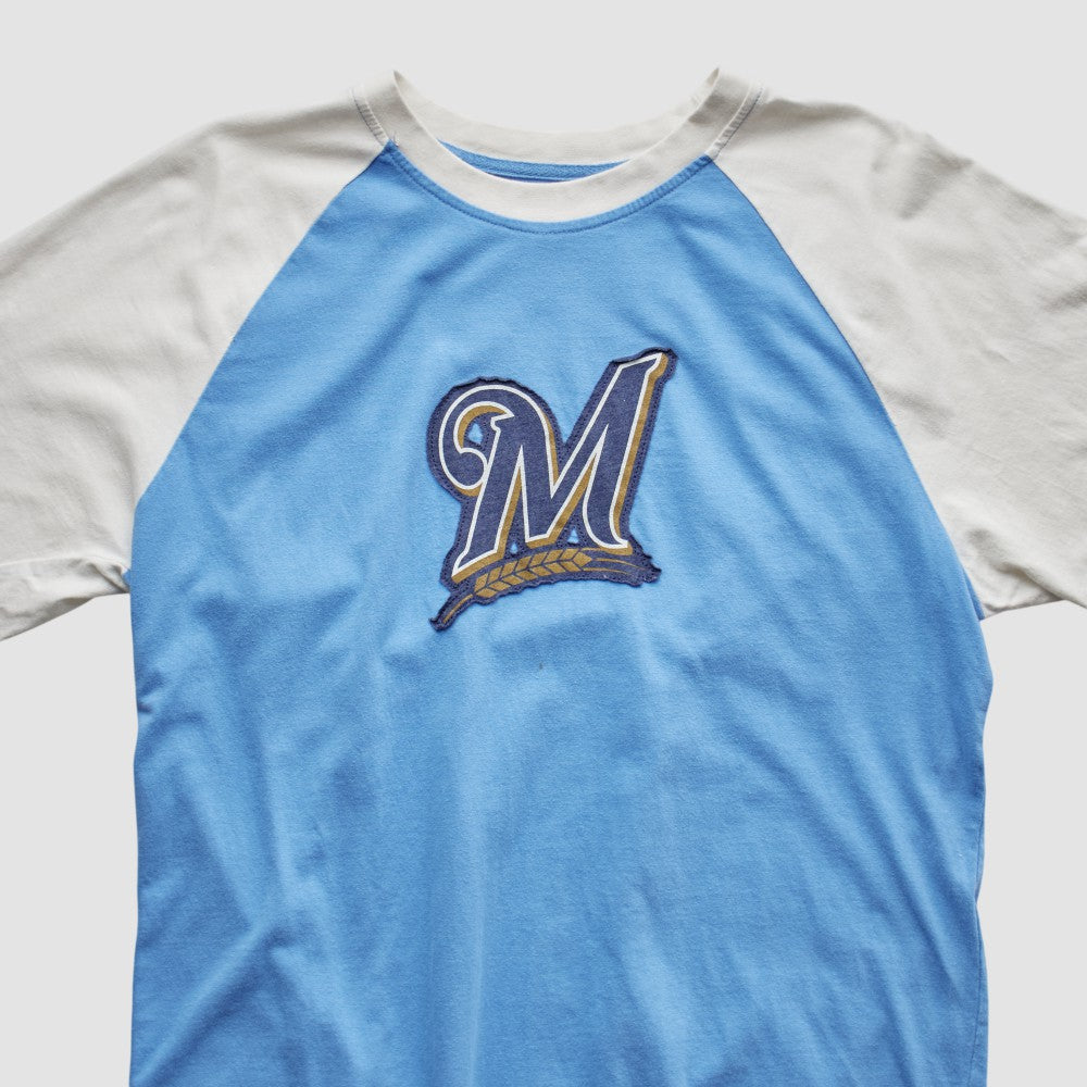 Milwaukee Brewers 2000s T-Shirt - Light Blue - M by Fanatics Real Vintage T-shirts