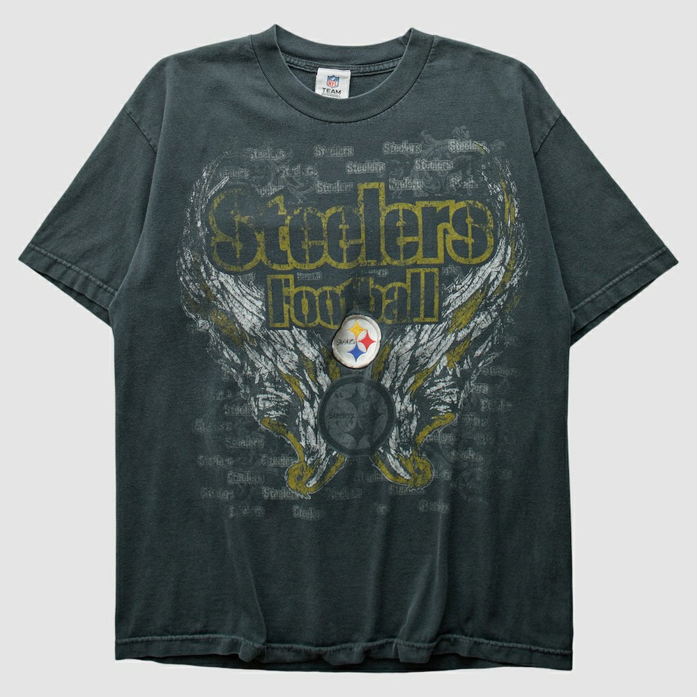 Pittsburgh Steelers NFL 2010s T-Shirt Charcoal Vintage