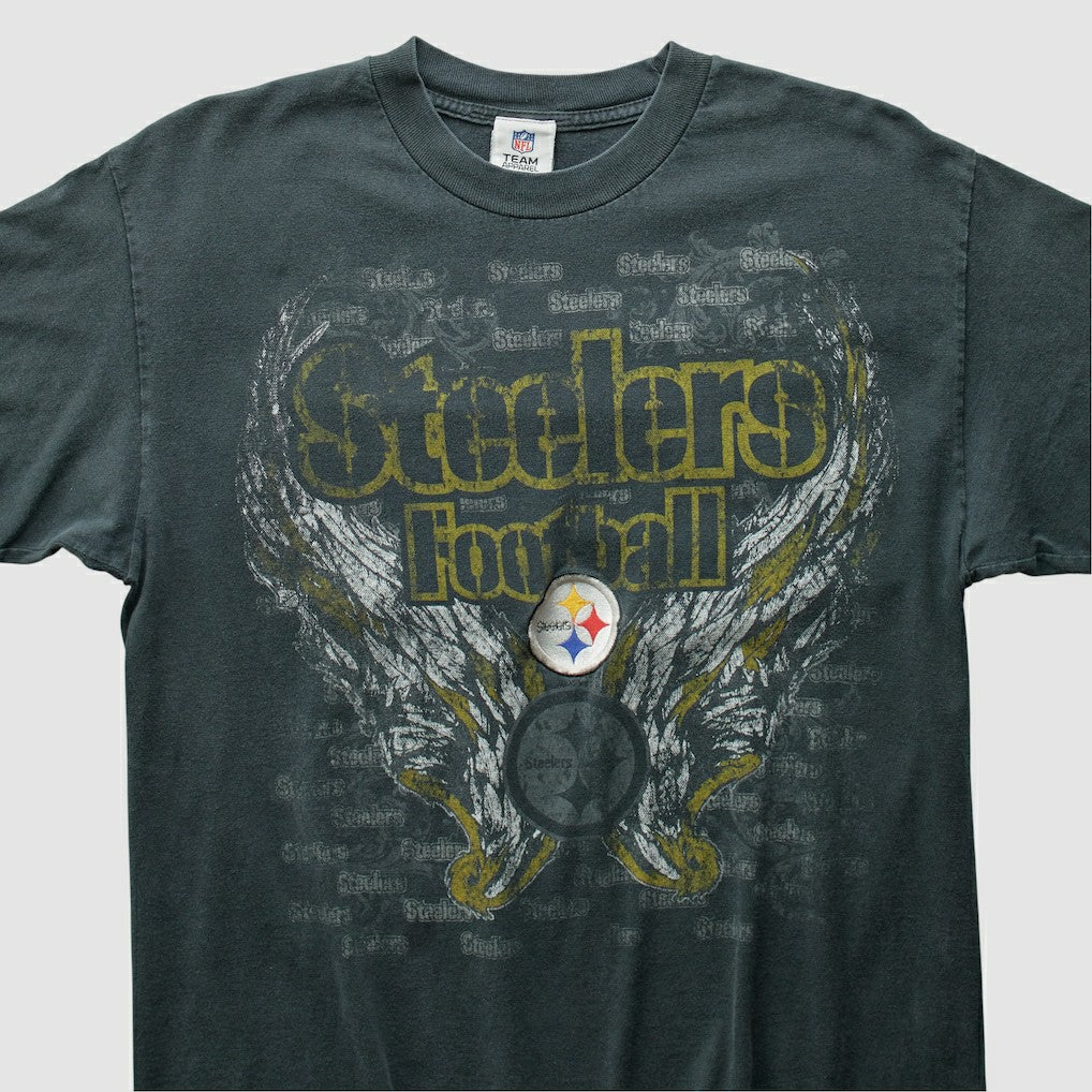 Pittsburgh Steelers NFL 2010s T-Shirt Charcoal Vintage