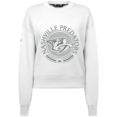 NHL Nashville Predators Levelwear Women's Slate & Snow Sponge Tri-Blend Sweatshirt - White
