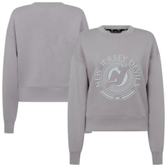 NHL New Jersey Devils Levelwear Women's Slate & Snow Sponge Tri-Blend Sweatshirt - Gray