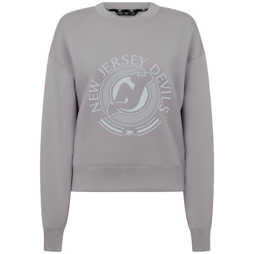 NHL New Jersey Devils Levelwear Women's Slate & Snow Sponge Tri-Blend Sweatshirt - Gray