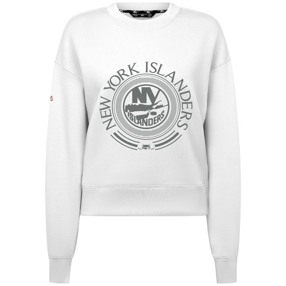 NHL New York Islanders Levelwear Women's Slate & Snow Sponge Tri-Blend Sweatshirt - White