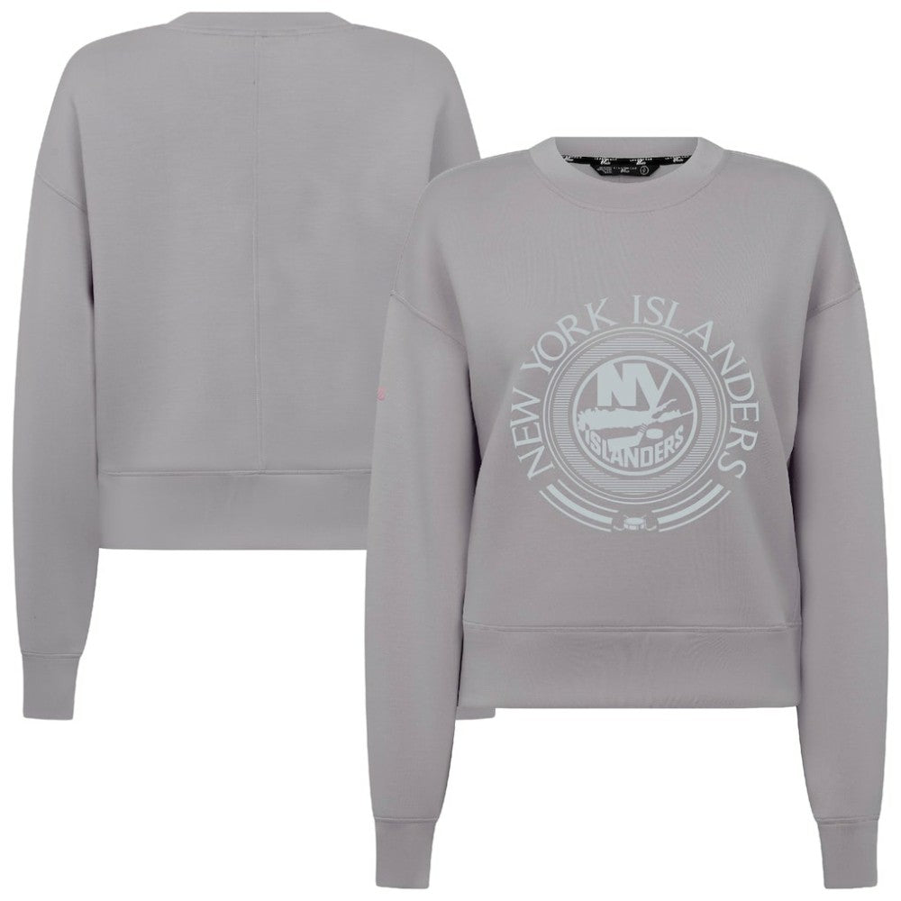 NHL New York Islanders Levelwear Women's Slate & Snow Sponge Tri-Blend Sweatshirt - Gray