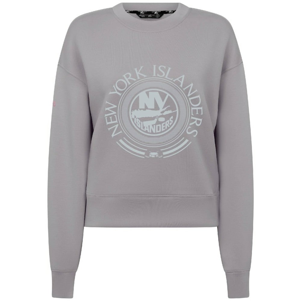 NHL New York Islanders Levelwear Women's Slate & Snow Sponge Tri-Blend Sweatshirt - Gray