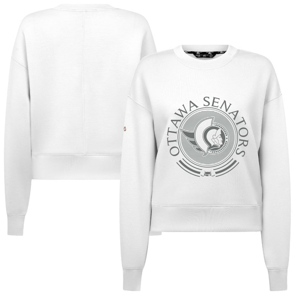 NHL Ottawa Senators Levelwear Women's Slate & Snow Sponge Tri-Blend Sweatshirt - White