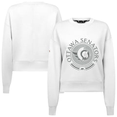 NHL Ottawa Senators Levelwear Women's Slate & Snow Sponge Tri-Blend Sweatshirt - White