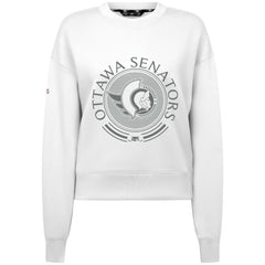 NHL Ottawa Senators Levelwear Women's Slate & Snow Sponge Tri-Blend Sweatshirt - White