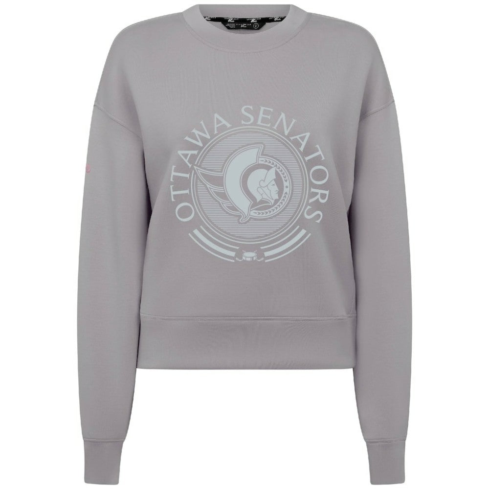 NHL Ottawa Senators Levelwear Women's Slate & Snow Sponge Tri-Blend Sweatshirt - Gray