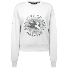 NHL San Jose Sharks Levelwear Women's Slate & Snow Sponge Tri-Blend Sweatshirt - White