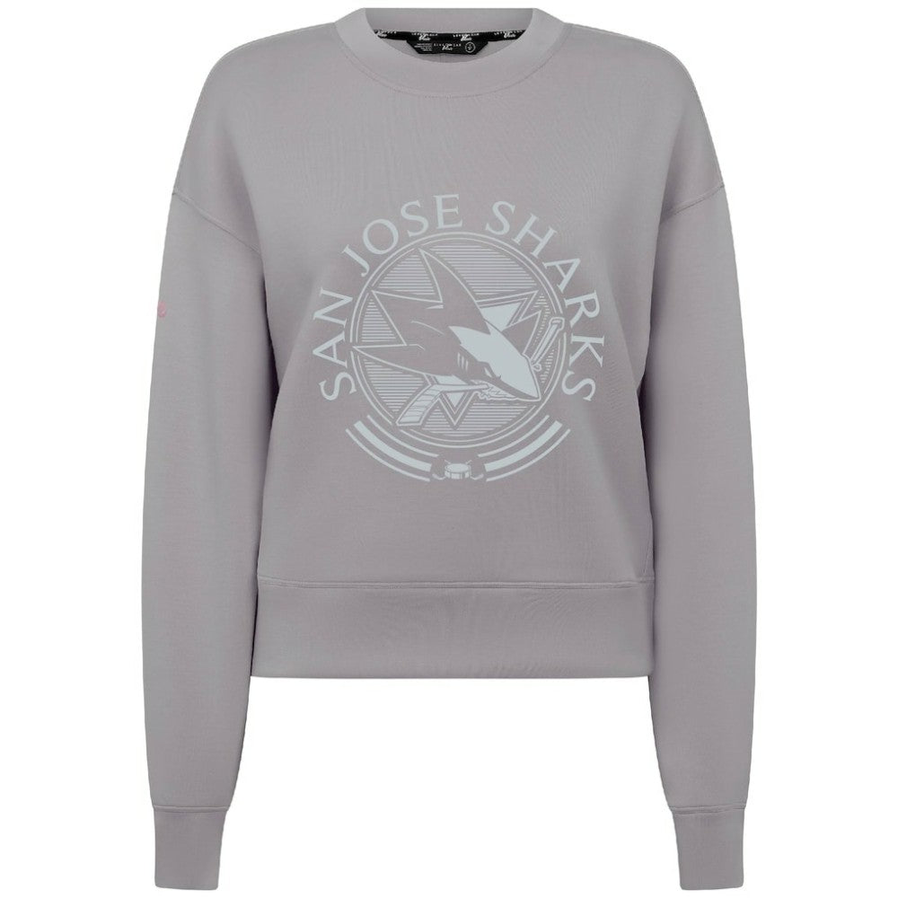NHL San Jose Sharks Levelwear Women's Slate & Snow Sponge Tri-Blend Sweatshirt - Gray