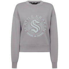 NHL Seattle Kraken Levelwear Women's Slate & Snow Sponge Tri-Blend Sweatshirt - Gray