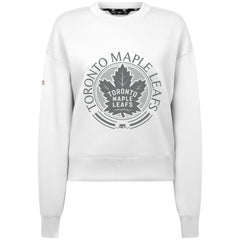 NHL Toronto Maple Leafs Levelwear Women's Slate & Snow Sponge Tri-Blend Sweatshirt - White