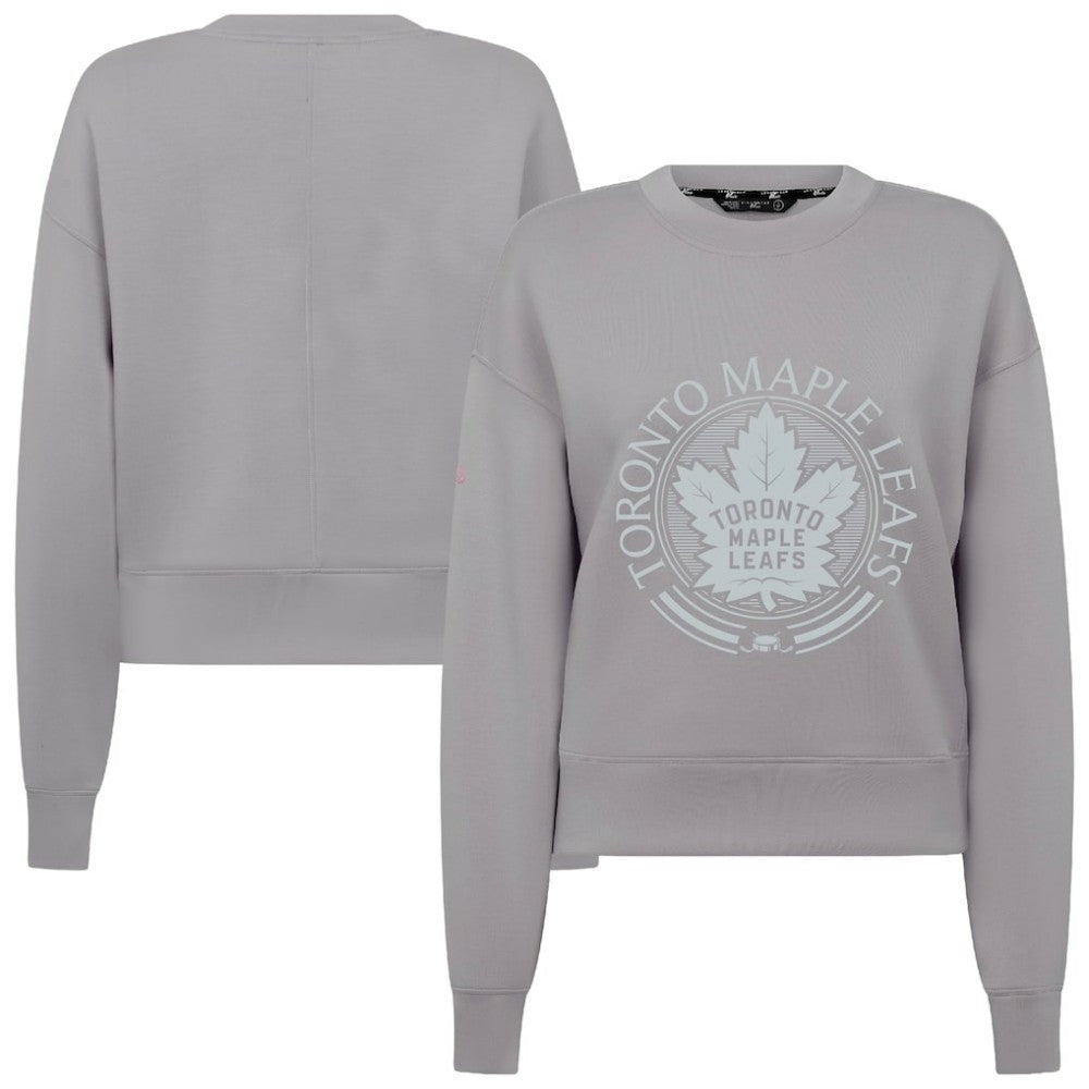 NHL Toronto Maple Leafs Levelwear Women's Slate & Snow Sponge Tri-Blend Sweatshirt - Gray