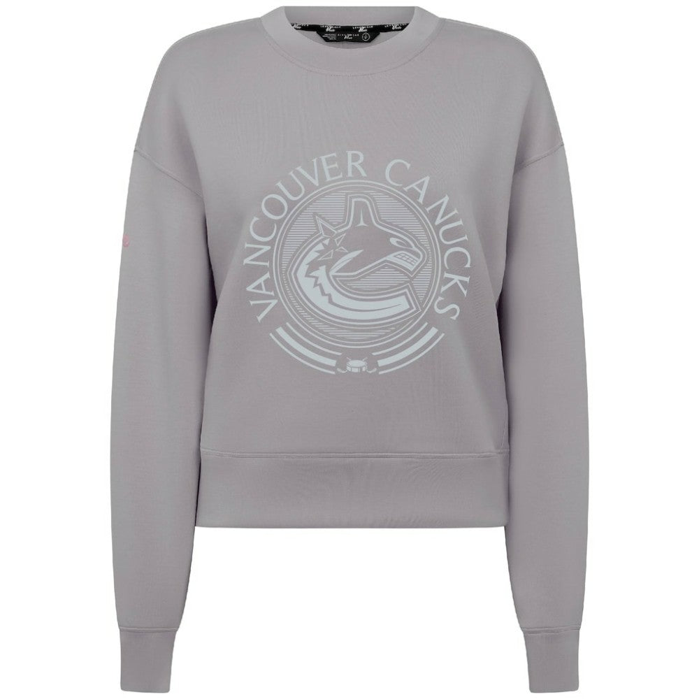 NHL Vancouver Canucks Levelwear Women's Slate & Snow Sponge Tri-Blend Sweatshirt - Gray
