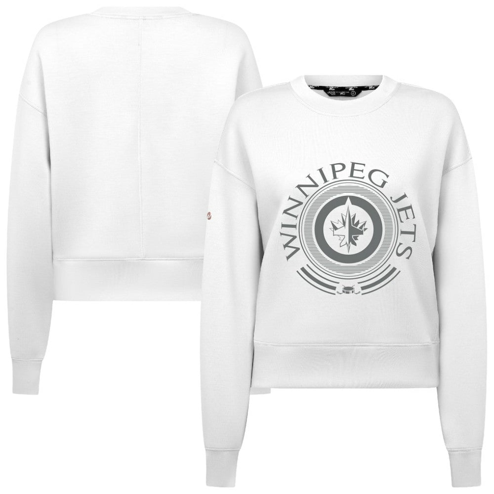 NHL Winnipeg Jets Levelwear Women's Slate & Snow Sponge Tri-Blend Sweatshirt - White