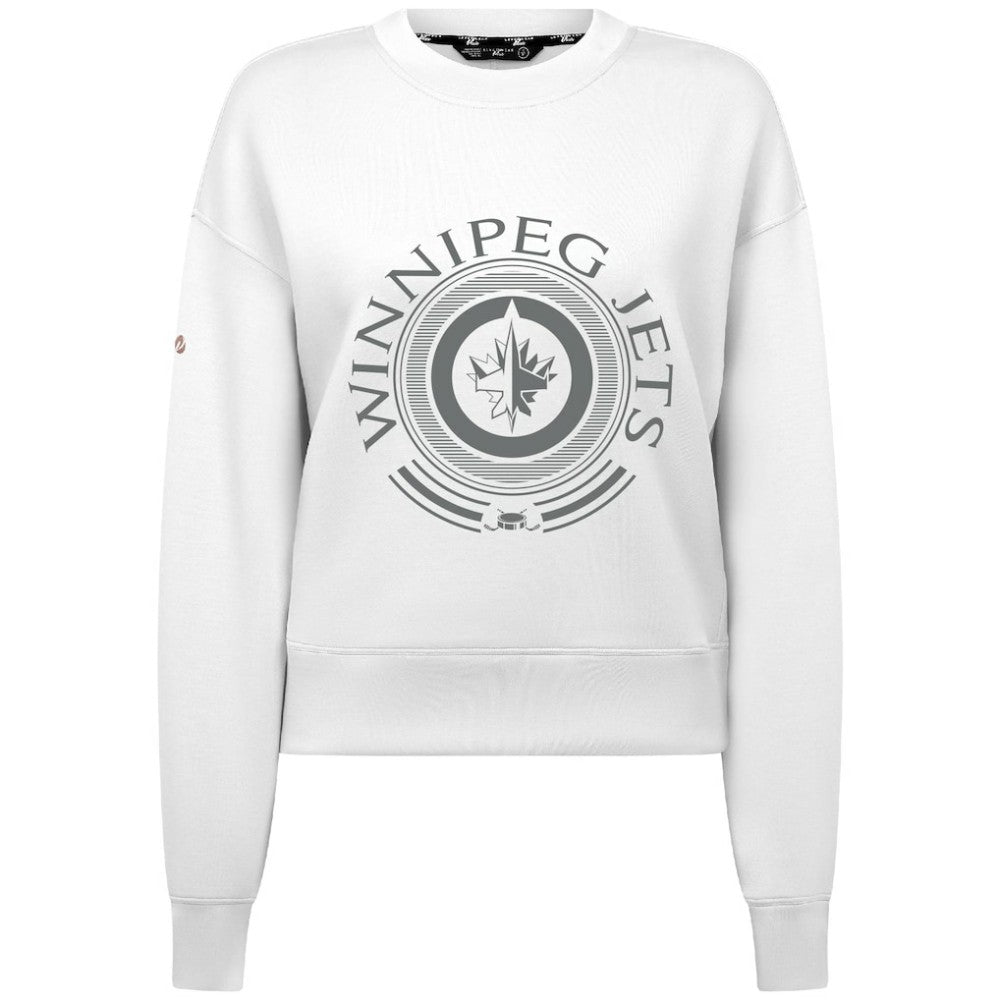 NHL Winnipeg Jets Levelwear Women's Slate & Snow Sponge Tri-Blend Sweatshirt - White