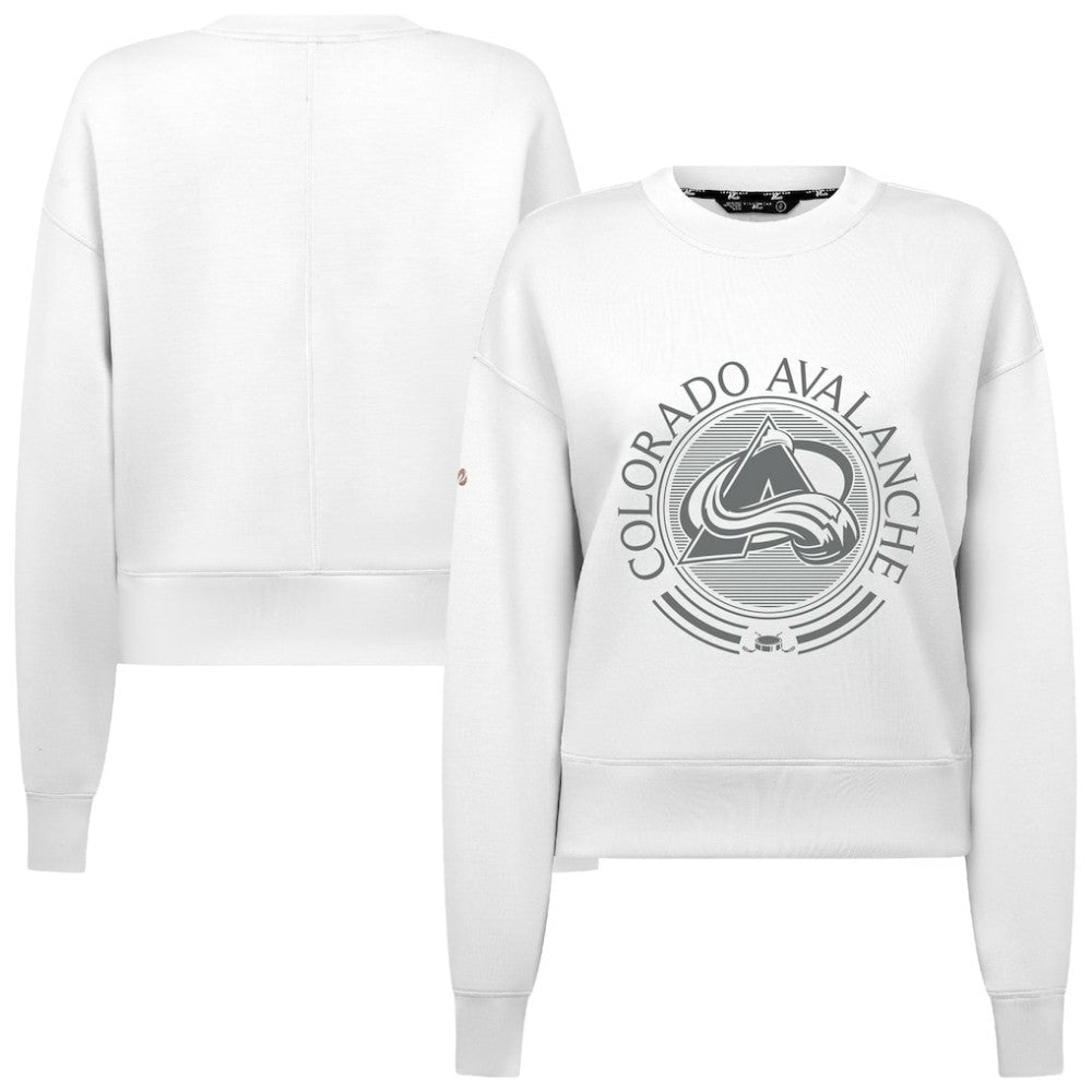 NHL Colorado Avalanche Levelwear Women's Slate & Snow Sponge Tri-Blend Sweatshirt - White