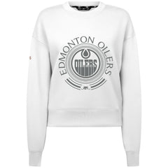 NHL Edmonton Oilers Levelwear Women's Slate & Snow Sponge Tri-Blend Sweatshirt - White